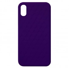 Capa para iPhone X e XS - Case Silicone Padrão Apple 3D Violeta
